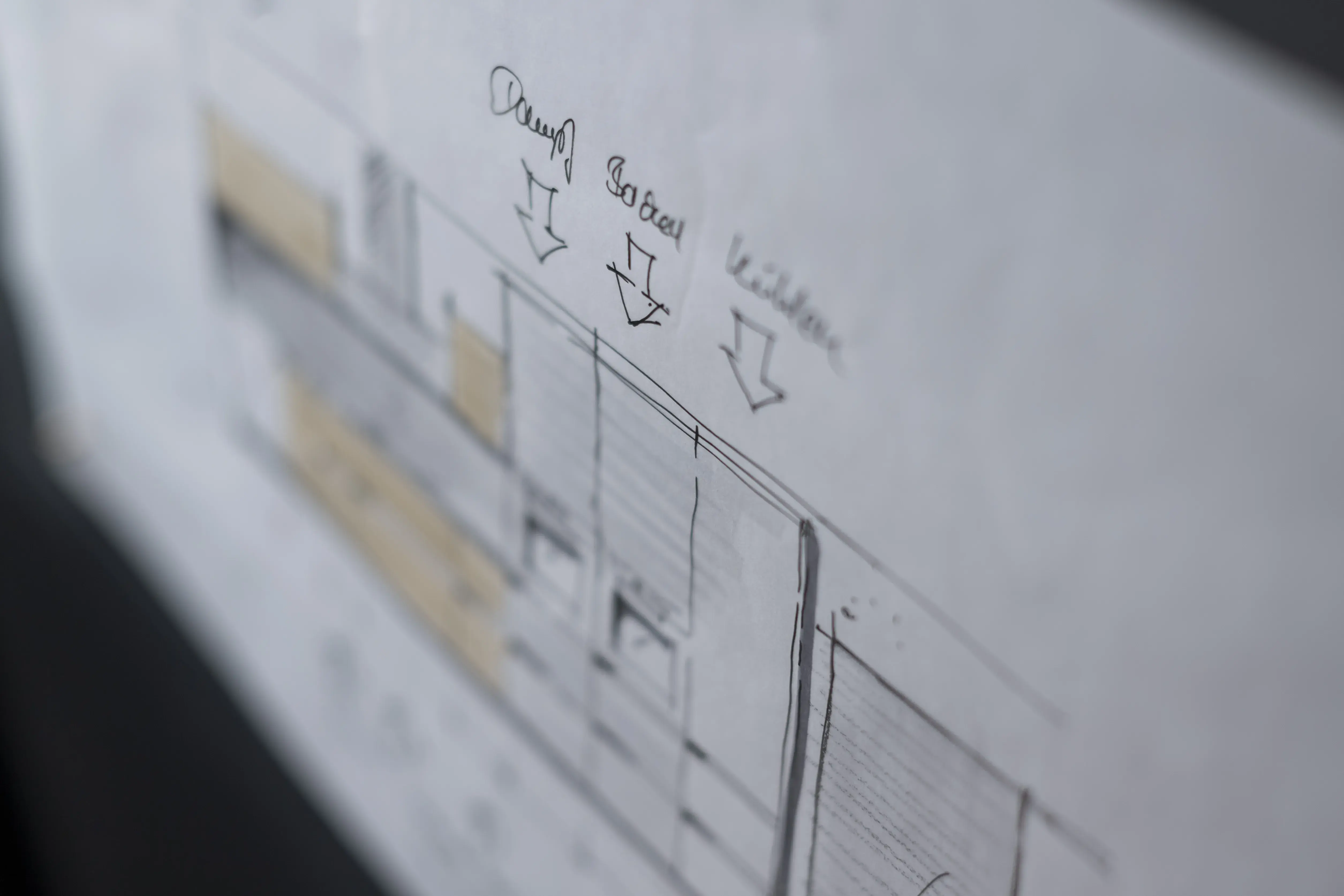 Skizze Küchenplanung