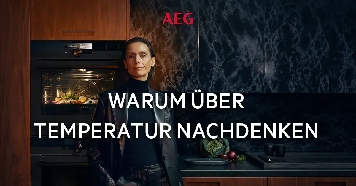 AG SteamPro Titelbild mit einer Frau vor AEG Geräten